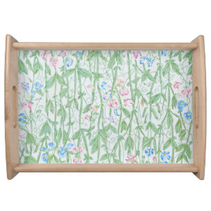 William Morris Sweet Pea Pastel Floral Art Serving Tray