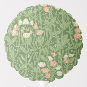 William Morris Sweet Pea Pattern Vintage Botanical Balloon