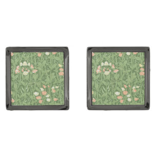 William Morris Sweet Pea Pattern Vintage Botanical Cufflinks