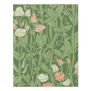 William Morris Sweet Pea Pattern Vintage Botanical Faux Canvas Print