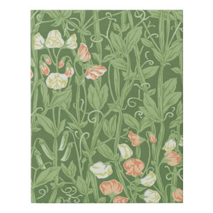 William Morris Sweet Pea Pattern Vintage Botanical Faux Canvas Print