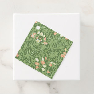 William Morris Sweet Pea Pattern Vintage Botanical Favor Tags