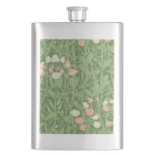 William Morris Sweet Pea Pattern Vintage Botanical Flask