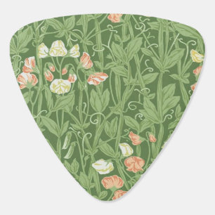William Morris Sweet Pea Pattern Vintage Botanical Guitar Pick