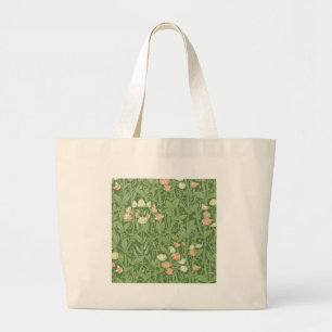 William Morris Sweet Pea Pattern Vintage Botanical Large Tote Bag