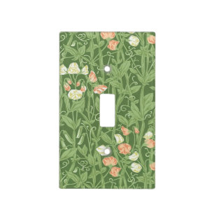 William Morris Sweet Pea Pattern Vintage Botanical Light Switch Cover