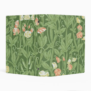 William Morris Sweet Pea Pattern Vintage Botanical Mini Binder