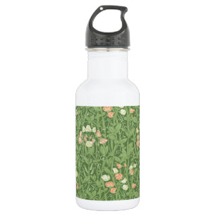 William Morris Sweet Pea Pattern Vintage Botanical Stainless Steel Water Bottle