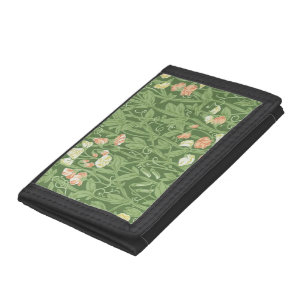 William Morris Sweet Pea Pattern Vintage Botanical Tri-fold Wallet