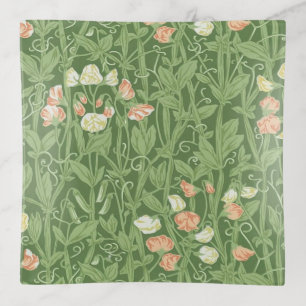 William Morris Sweet Pea Pattern Vintage Botanical Trinket Tray