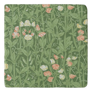 William Morris Sweet Pea Pattern Vintage Botanical Trivet