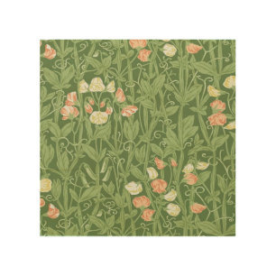 William Morris Sweet Pea Pattern Vintage Botanical Wood Wall Art
