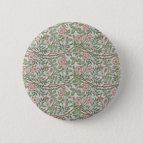 William Morris Sweetbriar Floral Art Nouveau Button