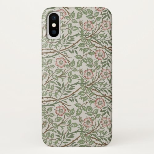 William Morris Sweetbriar Floral Art Nouveau iPhone X Case