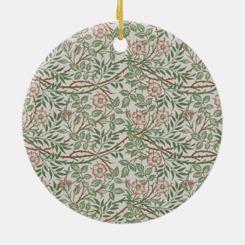 William Morris Sweetbriar Floral Art Nouveau Ceramic Ornament