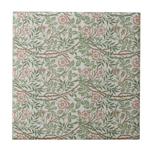William Morris Sweetbriar Floral Art Nouveau Ceramic Tile