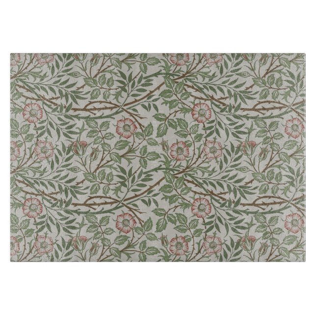 William Morris Sweetbriar Floral Art Nouveau Cutting Board (Front)