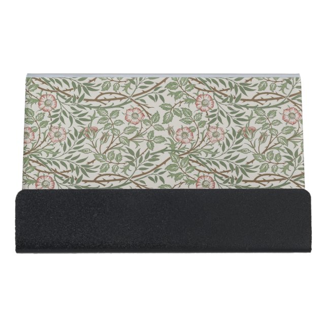 William Morris Sweetbriar Floral Art Nouveau Desk Business Card Holder (Front)