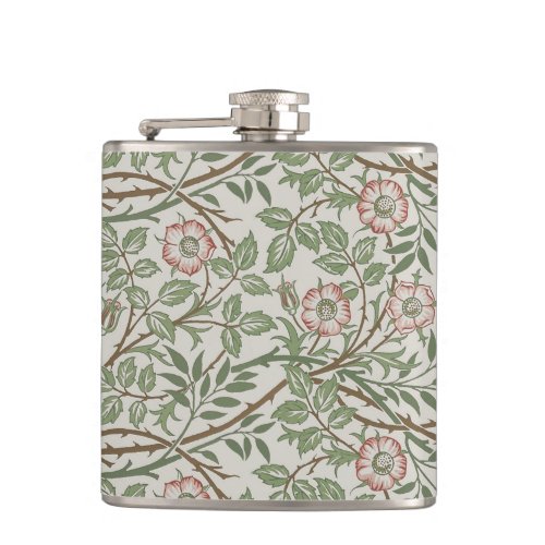 William Morris Sweetbriar Floral Art Nouveau Flask