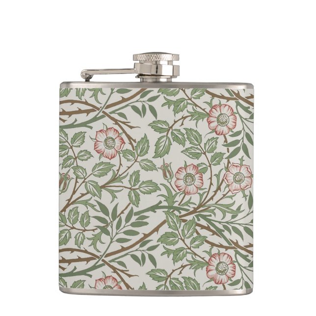 William Morris Sweetbriar Floral Art Nouveau Flask (Front)