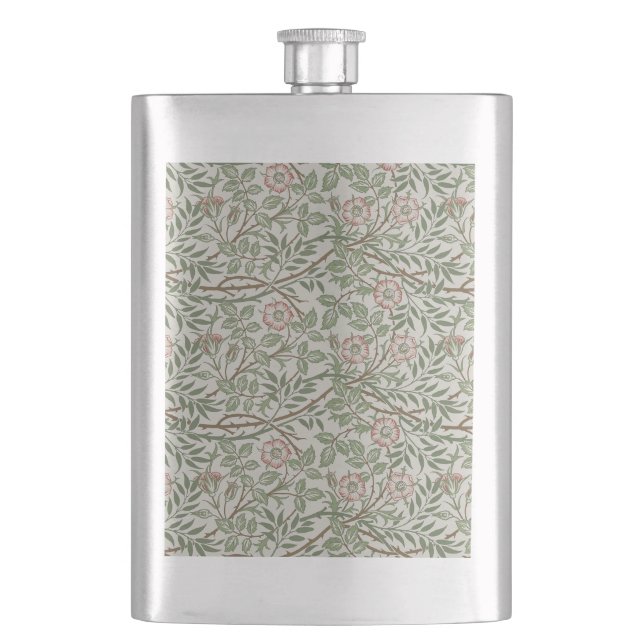William Morris Sweetbriar Floral Art Nouveau Flask (Front)