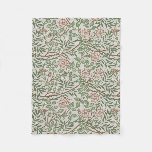 William Morris Sweetbriar Floral Art Nouveau Fleece Blanket