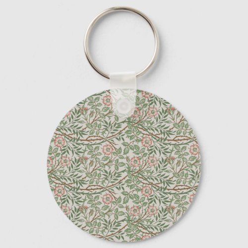 William Morris Sweetbriar Floral Art Nouveau Keychain