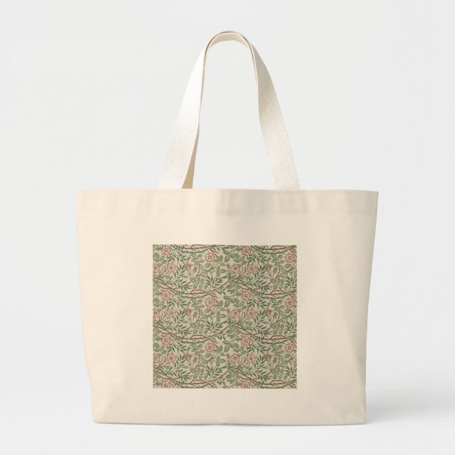 William Morris Sweetbriar Floral Art Nouveau Large Tote Bag (Front)