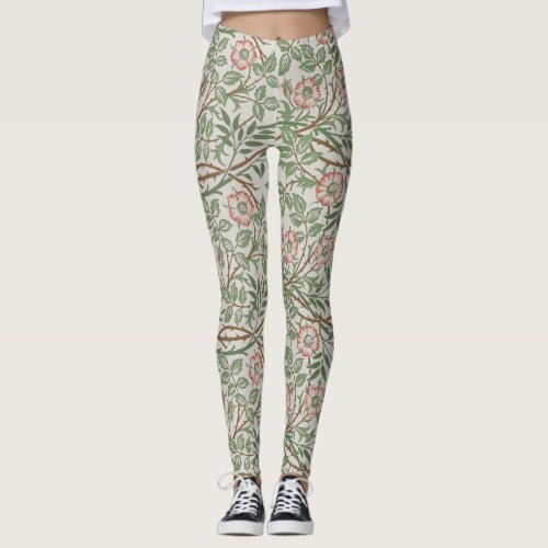 William Morris Sweetbriar Floral Art Nouveau Leggings