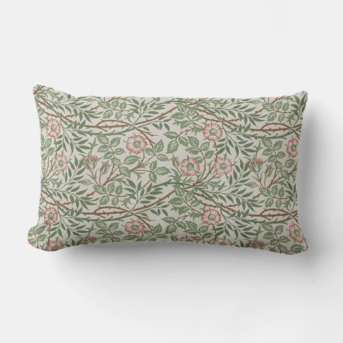 William Morris Sweetbriar Floral Art Nouveau Lumbar Pillow