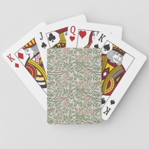William Morris Sweetbriar Floral Art Nouveau Poker Cards