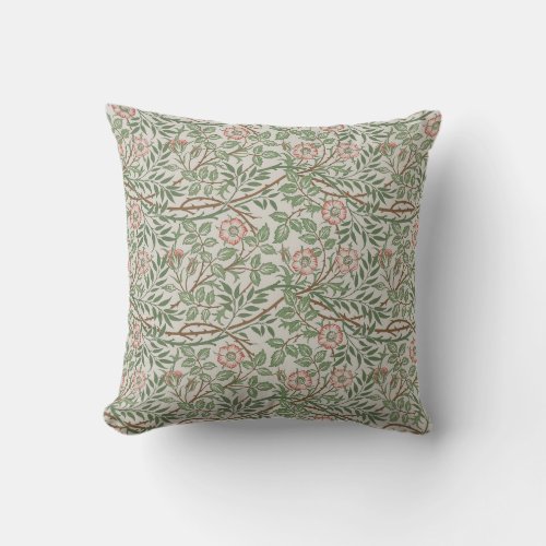 William Morris Sweetbriar Floral Art Nouveau Throw Pillow