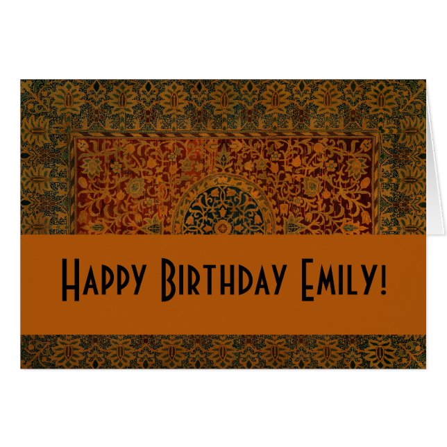William Morris Tapestry Carpet Rug Cards (Front Horizontal)