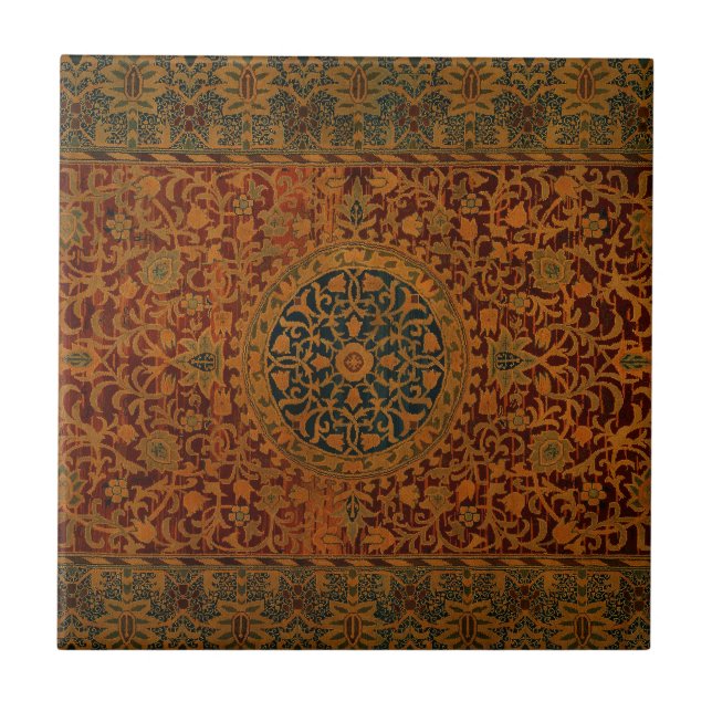 William Morris Tapestry Carpet Rug Ceramic Tile (Front)