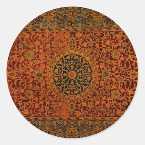 William Morris Tapestry Carpet Rug Classic Round Sticker