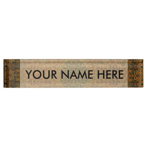 William Morris Tapestry Carpet Rug Desk Name Plate
