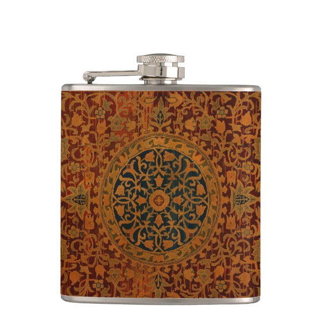 William Morris Tapestry Carpet Rug Flask (Front)