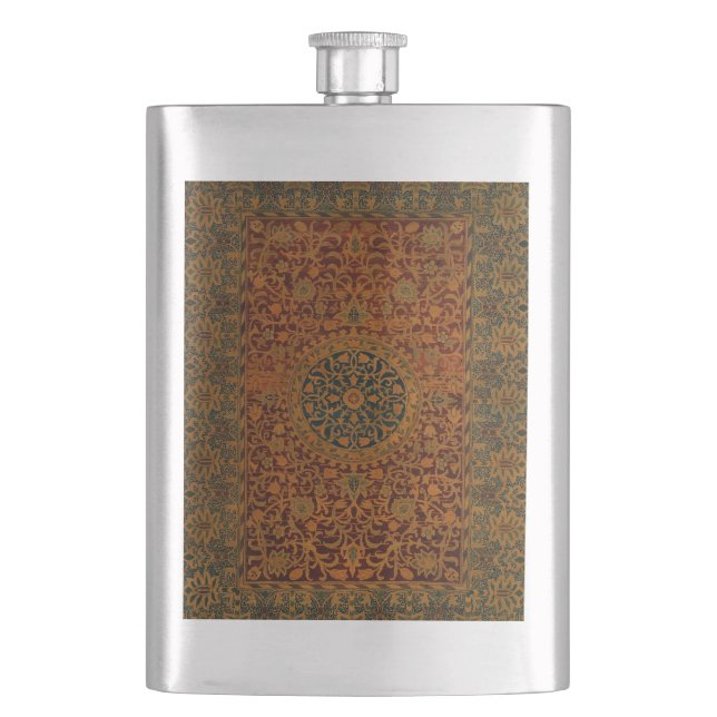 William Morris Tapestry Carpet Rug Flask (Front)