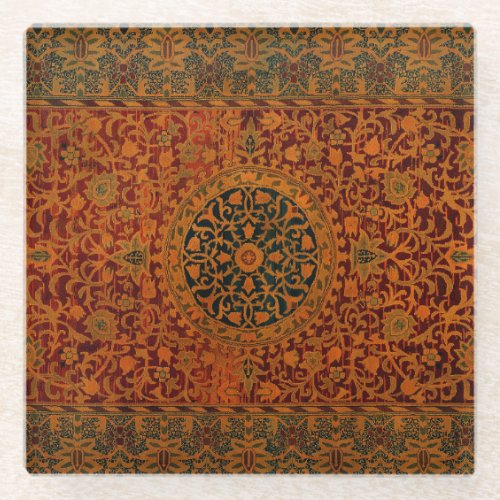 William Morris Tapestry Carpet Rug Glass Coaster