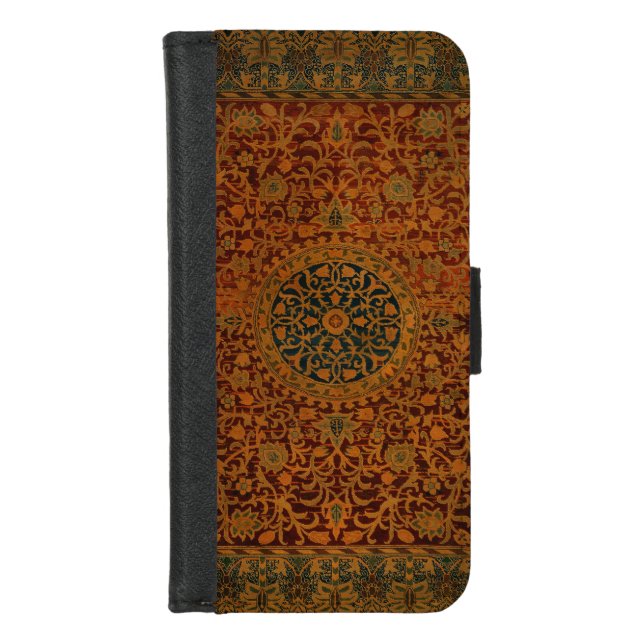 William Morris Tapestry Carpet Rug iPhone Wallet Case (Front)