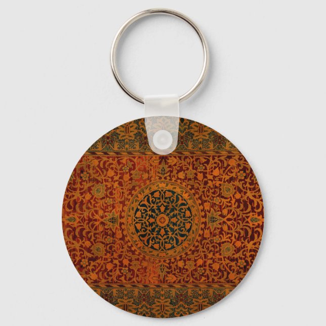 William Morris Tapestry Carpet Rug Keychain (Front)