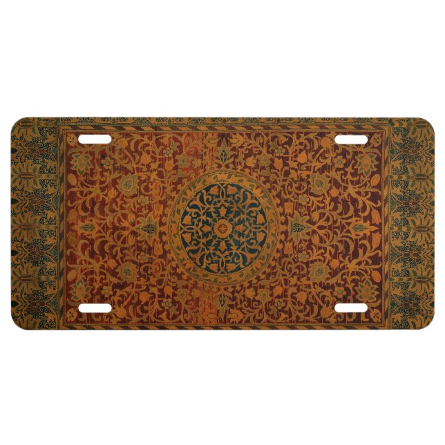 William Morris Tapestry Carpet Rug License Plate (Front)