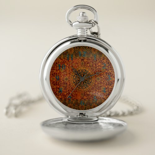 William Morris Tapestry Carpet Rug Pocket Watch