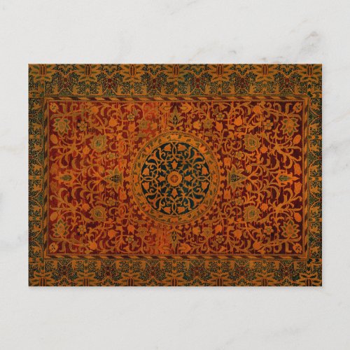 William Morris Tapestry Carpet Rug Postcard