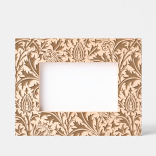 William Morris Teal Blue Thistle Vintage Wallpaper Engraved Frames