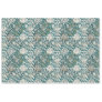 William Morris Teal Floral Cottagecore Decoupage Tissue Paper