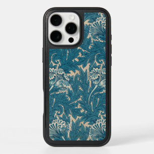 William Morris Teal Tulip Pattern iPhone 16 Pro Max Case
