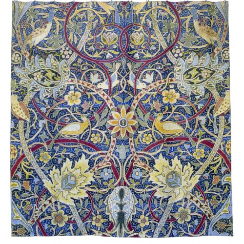 William Morris Textile Pattern Bullerwood Shower Curtain