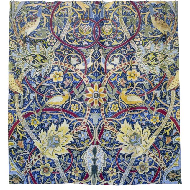 William Morris Textile Pattern Bullerwood Shower Curtain (Front)