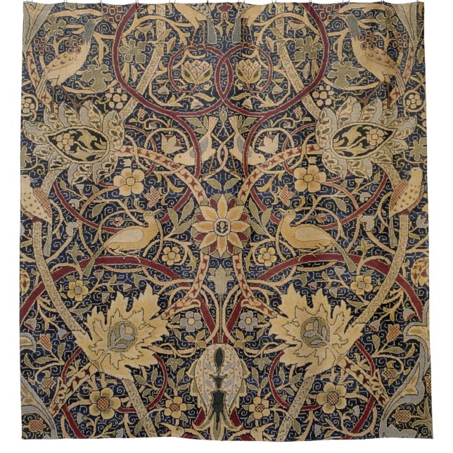 William Morris Textile Pattern Bullerwood Shower Curtain (Front)